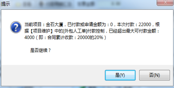 勞務分包超額提醒